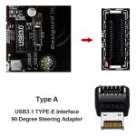 USB 3.1 Type-E 90 Degree Interface Steering Elbow with Shell for Computer Motherboard