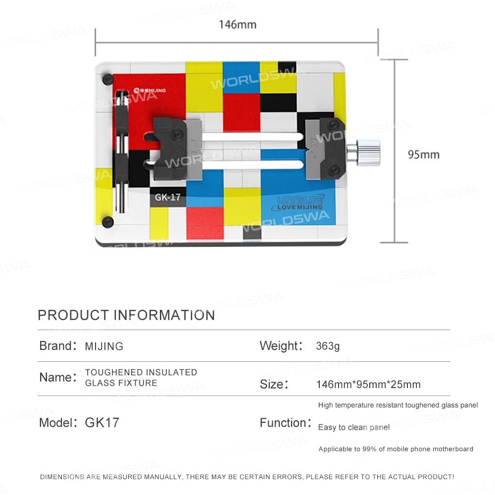 mijing gk17-colorful-universal-toughened-insulated-glass-motherboard-repair-fixture-7