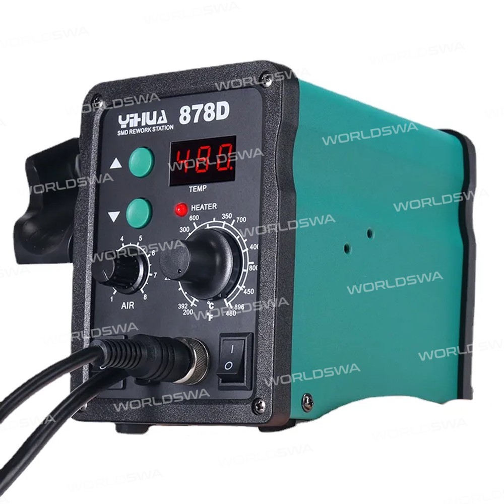 yihua 878d-2-in-1-anti-static-constant-temperature-digital-display-hot-air-soldering-iron-station-5