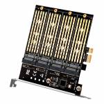 PCI-E X1 to M.2 B Key 4-Port SSD to PCI-E NGFF SATA Adapter Expansion Card