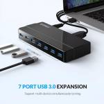 Orico H7928-U3 7-Port Superspeed USB 3.0 HUB with 12V Power Adapter for Desktop Computer Laptop