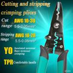 Pro'sKit CP-419 3-in-1 Precision Scissor Stripping Crimping Pliers for AWG 10-30 Cable