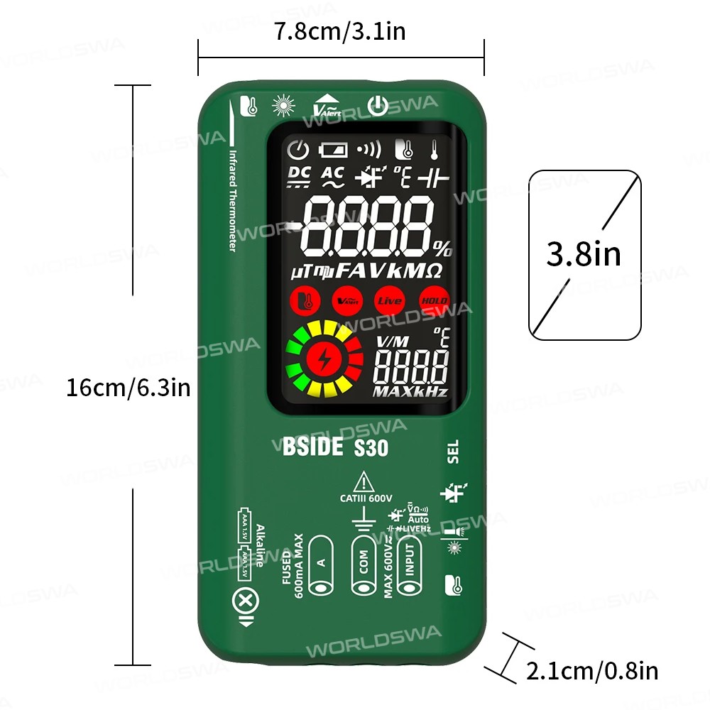 bside s30-dual-mode-powered-smart-color-multimeter-with-ir-temperature-measurement-12