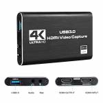 4K HDMI USB HD Video 3.0 Video Capture Card Compatible 1080P 60fps for OBS Capturing/Gaming Live