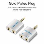 Vention Universal  Double Jack 3.5mm Audio Cable Splitter for Phone/Tablet/Laptop