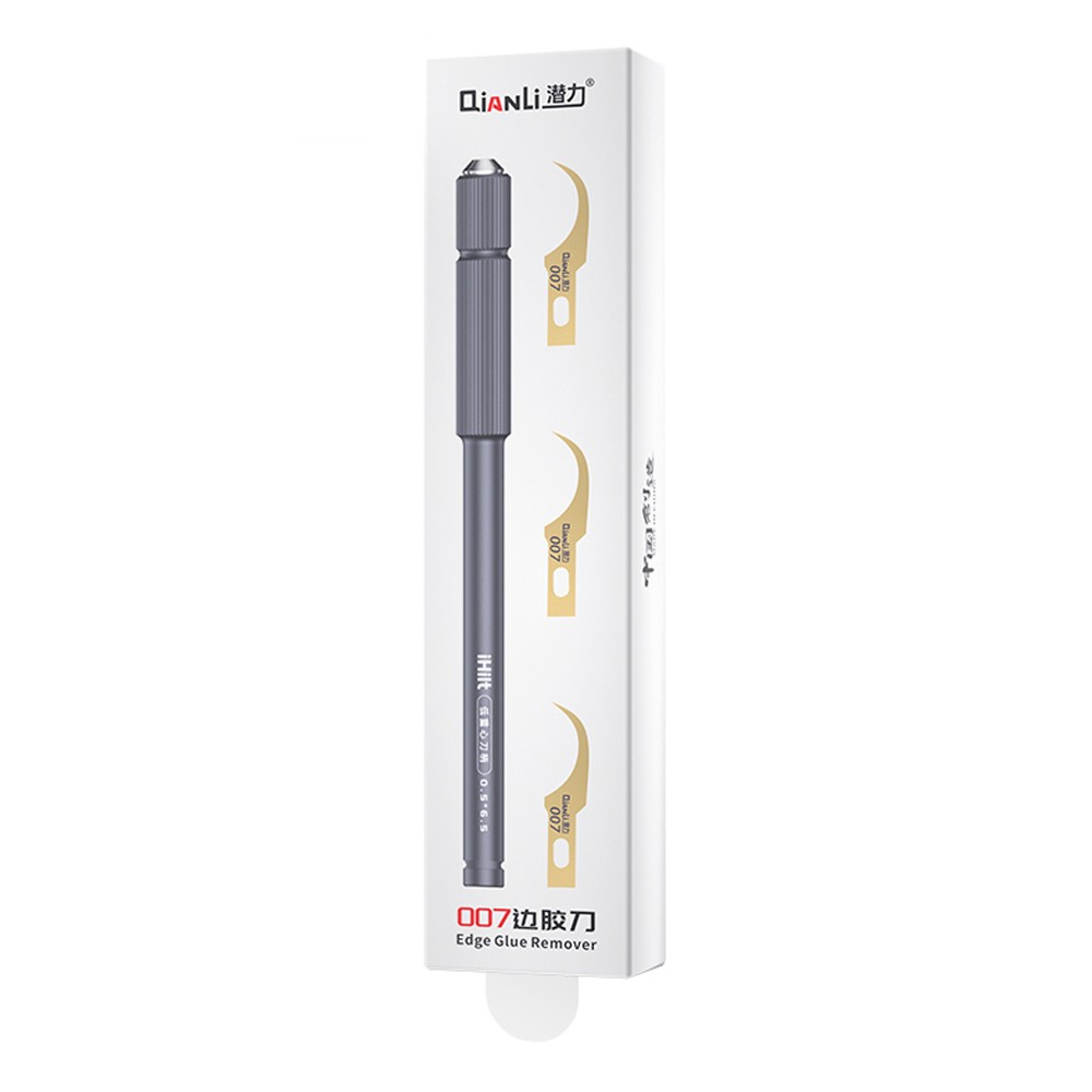 QIANLI 007 Non-Slip Stainless Steel Handle with 3 Crescent Blade J Curved Blade Cutting Knife for iP