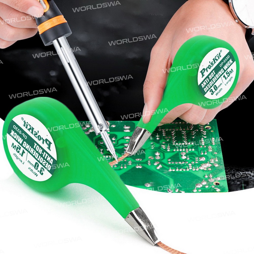Pro'skit DP-033 1.5/2.0/2.5/3.0/3.5mm Anti-hot Suction Tin Wire with Thumb Wheel Dispenser