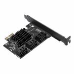6Port PCIe to SATA Controller Expansion Card PCI-E3.0 SATA 3.0 X1 Interface with Bracket for Chia Mi