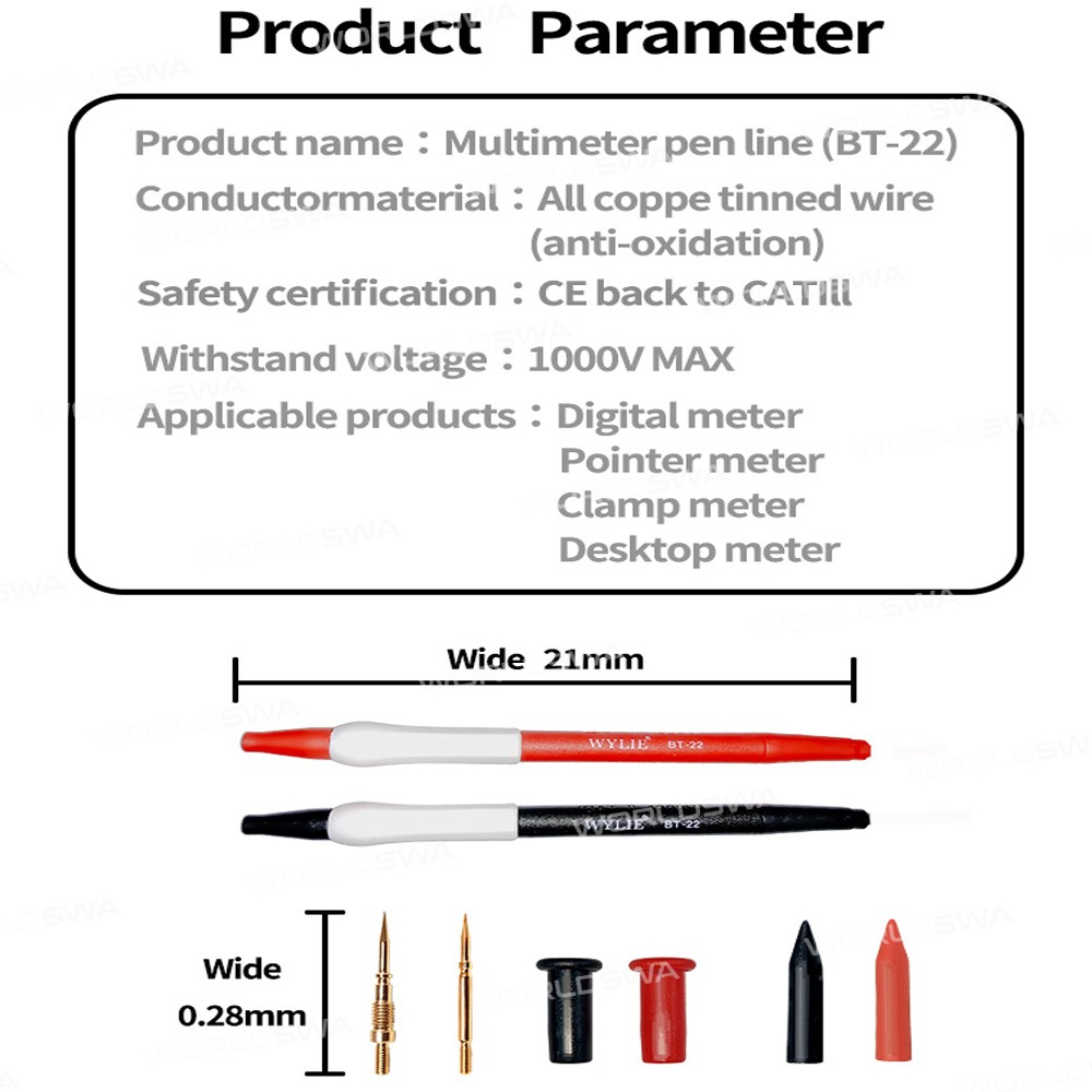 wylie bt-22-1000v-20a-soft-silicone-universal-multimeter-test-lead-for-digital-multimeter-4