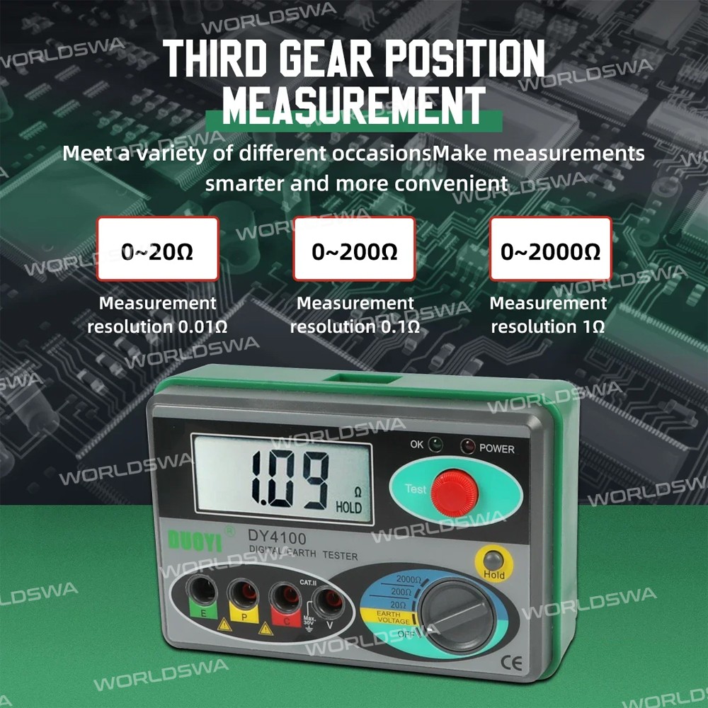 duoyi dy4100-0-2000-digital-earth-ground-resistance-meg-ohmmeter-6
