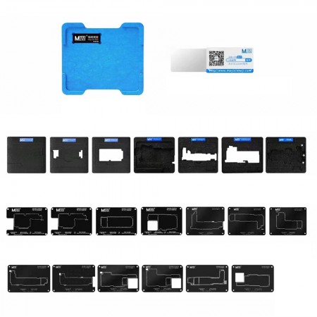 MaAnt 0.12mm Magnetic Middle Layer BGA Reballing Platform Set for iPhone X to 14Pro Max Motherboard