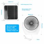 portable 6w-solar-powered-fan-set-monocrystalline-silicon-solar-panel-multifunctional-solar-power-ch
