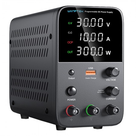 Wanptek WPS3010H 30V 10A 4-Digit LED Display High Precision Adjustable DC Power Supply Regulator