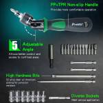 Pro'sKit SD-2314M 25-in-1 Multiple Angle Adjustment Ratchet Magnetic Screwdriver Sockets Set
