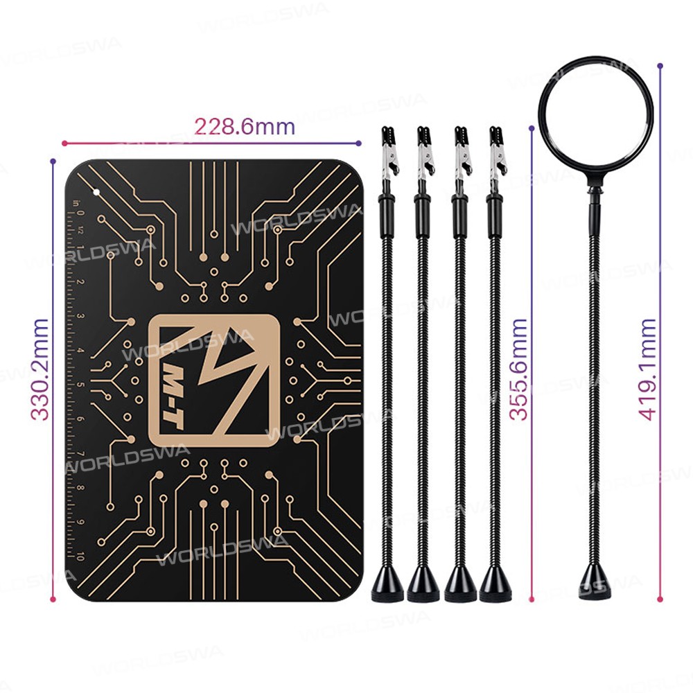 m triangle-cp-306-strong-magnetic-pcb-soldering-fixture-with-magnifier-four-auxiliary-arms-2