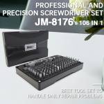 Jakemy JM-8176 106-in-1 CR-V Bits Precision Magnetic Multifunction Screwdriver Set