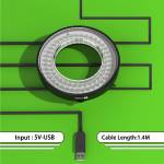 2UUL Adjustable LED Microscope Ring Lamp - Black