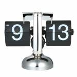 small table-clock-retro-flip-over-clock-stainless-steel-flip-over-internal-gear-driven-quartz-clock-