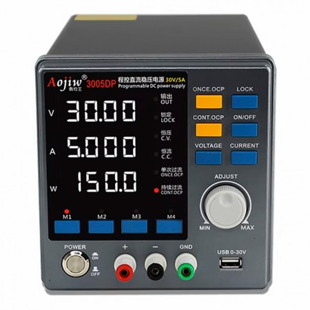 Aojiw 3005DP 30V / 5A Programmable Adjustable DC Voltage Regulate Power Supply