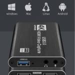 4K HDMI USB HD Video 3.0 Video Capture Card Compatible 1080P 60fps for OBS Capturing/Gaming Live
