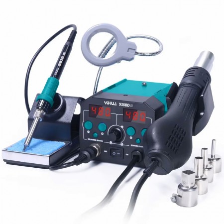 Yihua 938BD-II 2-in-1 Constant Temperature Digital Hot Air Gun & Soldering Iron Station