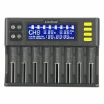 LiitoKala lii-S8 8 Slots LCD Lithium Battery Charger for 26650/21700/20700/18650/18490/18350