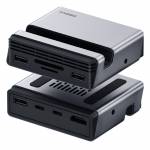 Hagibis 10-in-1 Type-C to 4K HDMI PD 100W Phone Holder Stand Docking Station