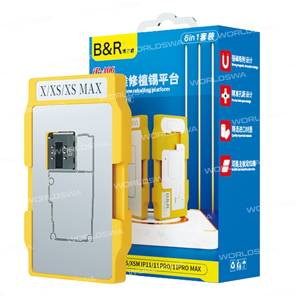B&R IP-A06 Middle Layer Motherboard Tin Planting Platform for iPhone X / XS / XS Max / 11 / 11 Pro /