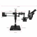 kaisi 37045a-stl2-7-45x-trinocular-stereo-microscope-with-large-bracket-for-mobile-phone-repair-6