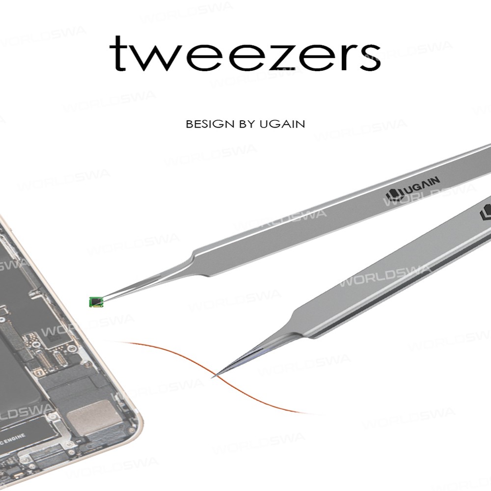 UGAIN AAA-14 AAA-12 Precision Jump Wire Non-Magnetic Stainless Steel Tweezer