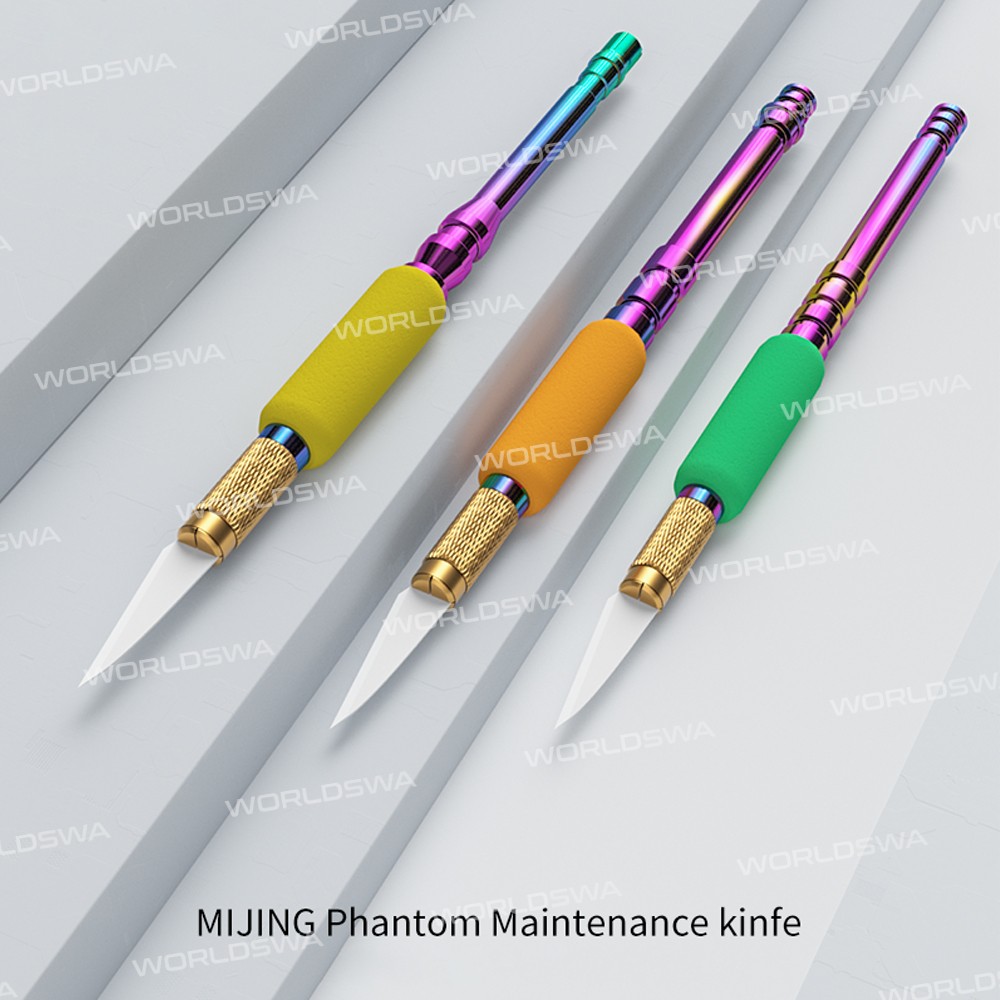 Mijing Phantom Removing Glue Knife Handle & Ceramic Blade Set for Mobile Phone CPU IC Chip