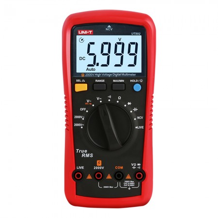 UNI-T UT892 2000V High Voltage True RMS Digital Multimeter with NCV & Frequency Test