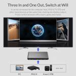 Orico HS3-A1 Aluminum Alloy Infrared Remote Control HDMI Switcher DP(M) to DVI (F) HD Video Adapter