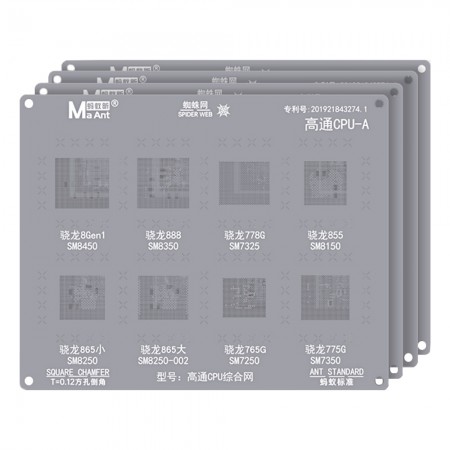 MaAnt Qualcomm CPU Comprehensive BGA Reballing Stencil for Snapdragon CPU Models