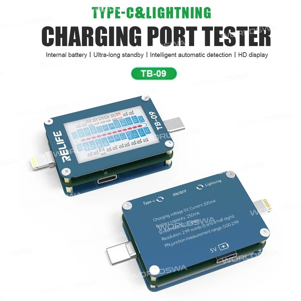relife tb-09-type-c-lightning-charging-port-tester-for-iphone-and-android-phones-5