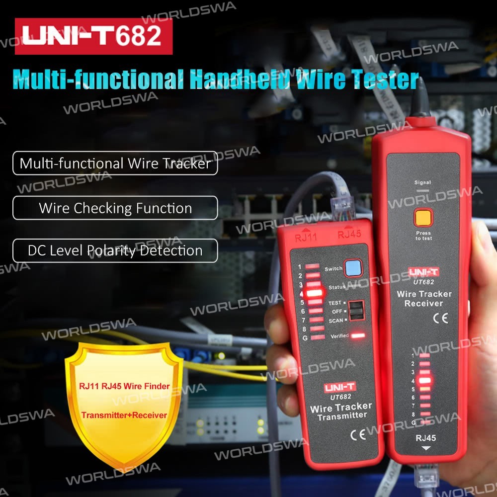 UNI-T UT682 RJ11 RJ45 Wire Tracker Line Finder Telephone Wire tracker Network Cable Tracer Tester