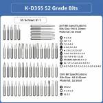 kaisi k-d355-55-in-1-portable-type-c-rechargeable-electric-precision-screwdriver-set-2