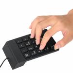 Portable 18 Keys USB Wired Driver-free Mini Digital Keyboard for Desktop Laptop