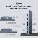 Orico CDH-9N 9-in-1 Type-C Multifunctional Docking Station with External M.2 NVMe SSD Enclosure