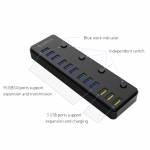Orico P12-U3 12-Ports Industrial Grade USB 3.0 Hub with Independent Switch for PC Notebook
