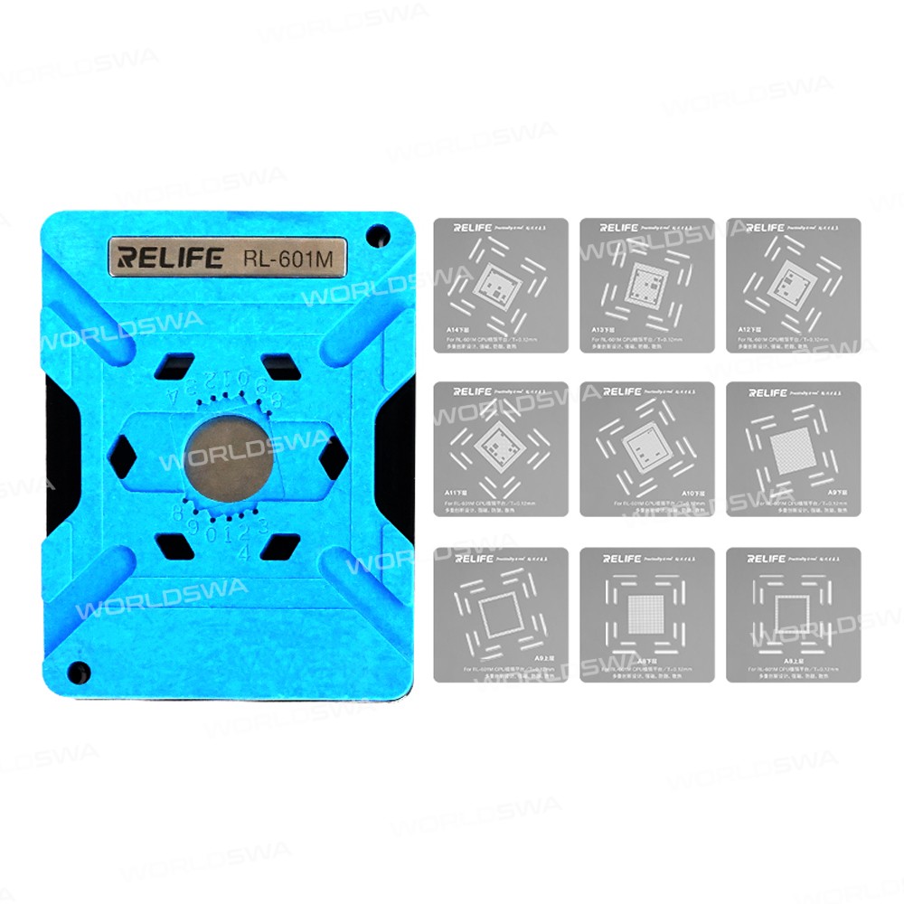 Relife RL-601M CPU Positioning Tin Planting Kit for iPhone A8 - A14
