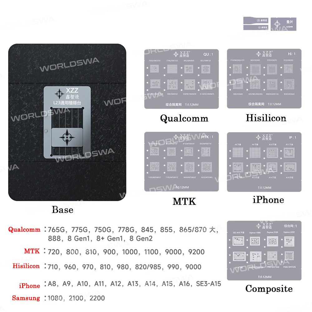 xzz l23-cpu-universal-bga-reballing-stencil-platform-2