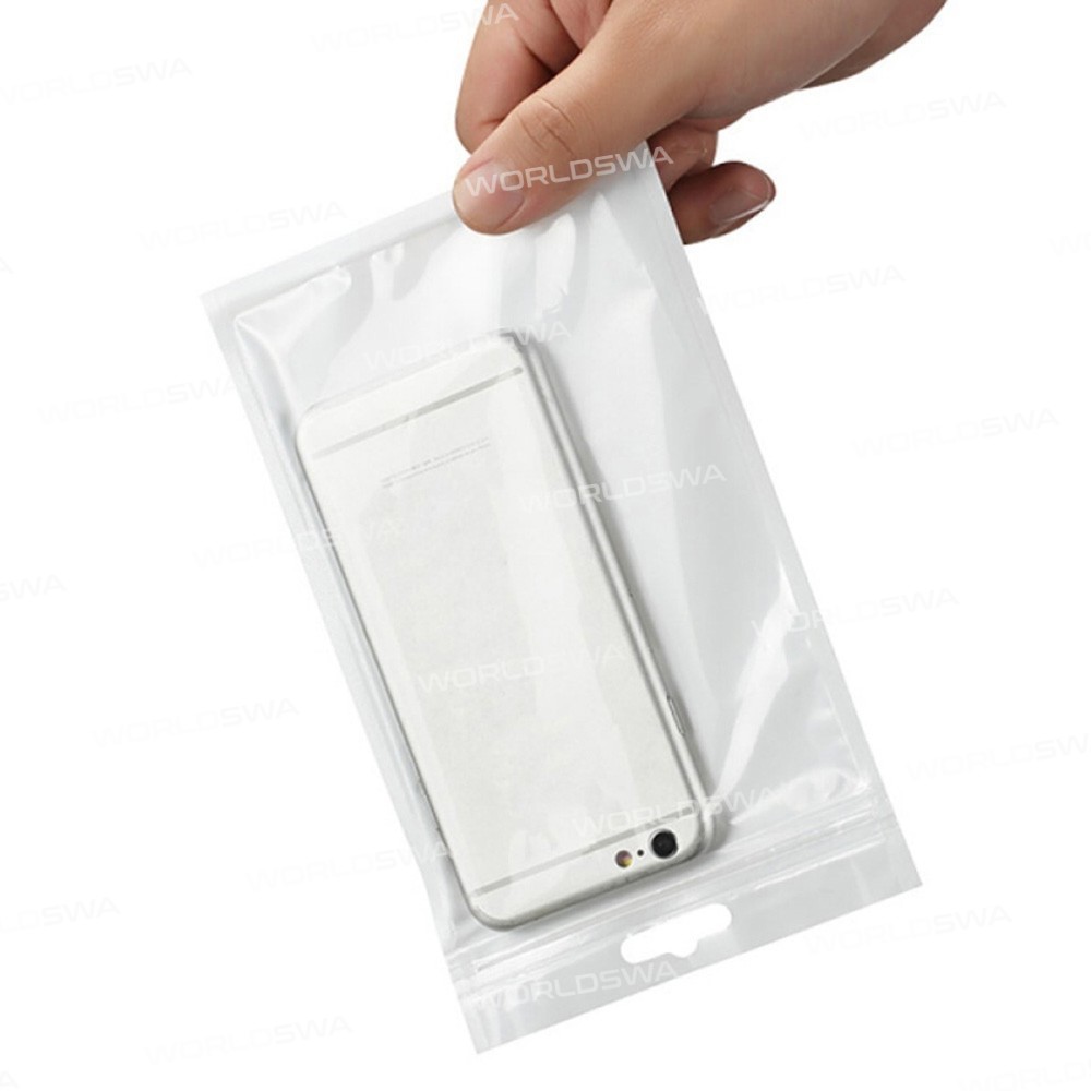 High Quality Clear White Zip Lock Retail Plastic Packaging Bags Pouches Mylar Foil Reclosable - 100p