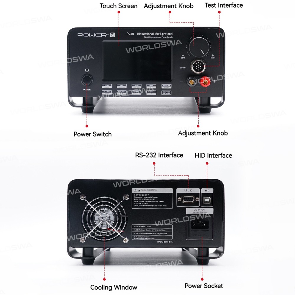 chargerlab power-z-p240-bidirectional-multi-protocol-digital-programmable-power-supply-6