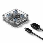 Orico MH4U-U3 4 Ports Transparent HUB USB3.0 Splitter