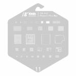 18 Kinds Chip BGA IC Reballing Stencil Kits for iPhone 6 to 13 Pro Max Screen Dot Matrix IC