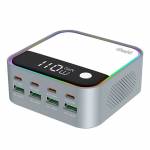wlx m8-120w-8-ports-desktop-charger-with-pd110w-charging-rgb-atmosphere-lighting-1