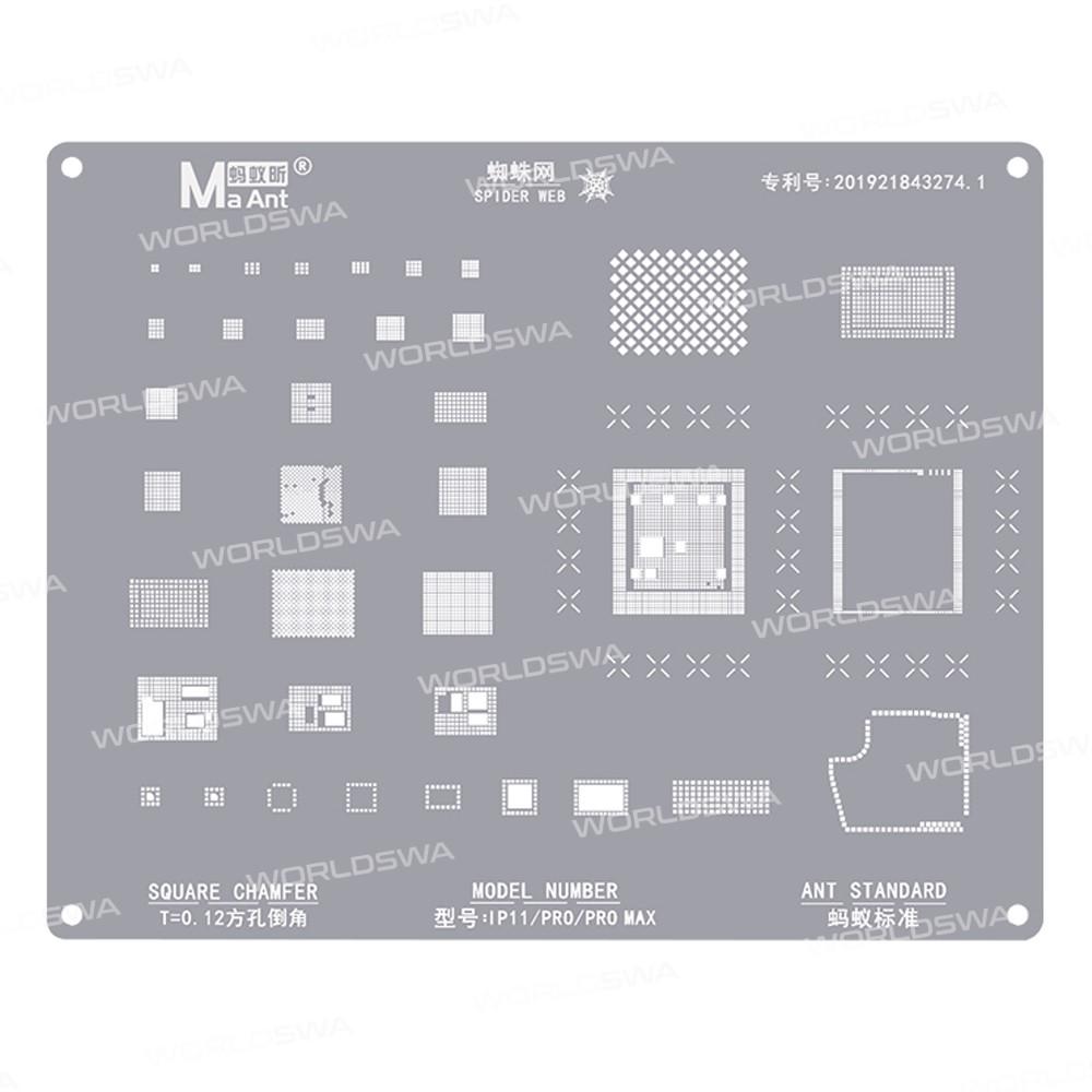 aant 9-in-1-square-hole-012mm-bga-reballing-stencil-set-for-iphone-6-to-14pro-max-5