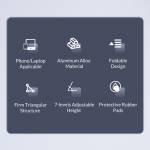 Orico MPH02 Metal or ABS Foldable Mobile Phone Stand for iPhone / Xiaomi / Samsung / Huawei