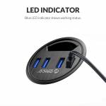 Orico DESK-4U Desktop Grommet USB 3.0 HUB with Headphone Microphone Ports Support OTG